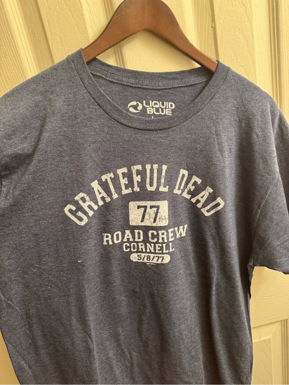 Liquid Blue Grateful Dead 77 Road Crew Cornell Navy Graphic Tee